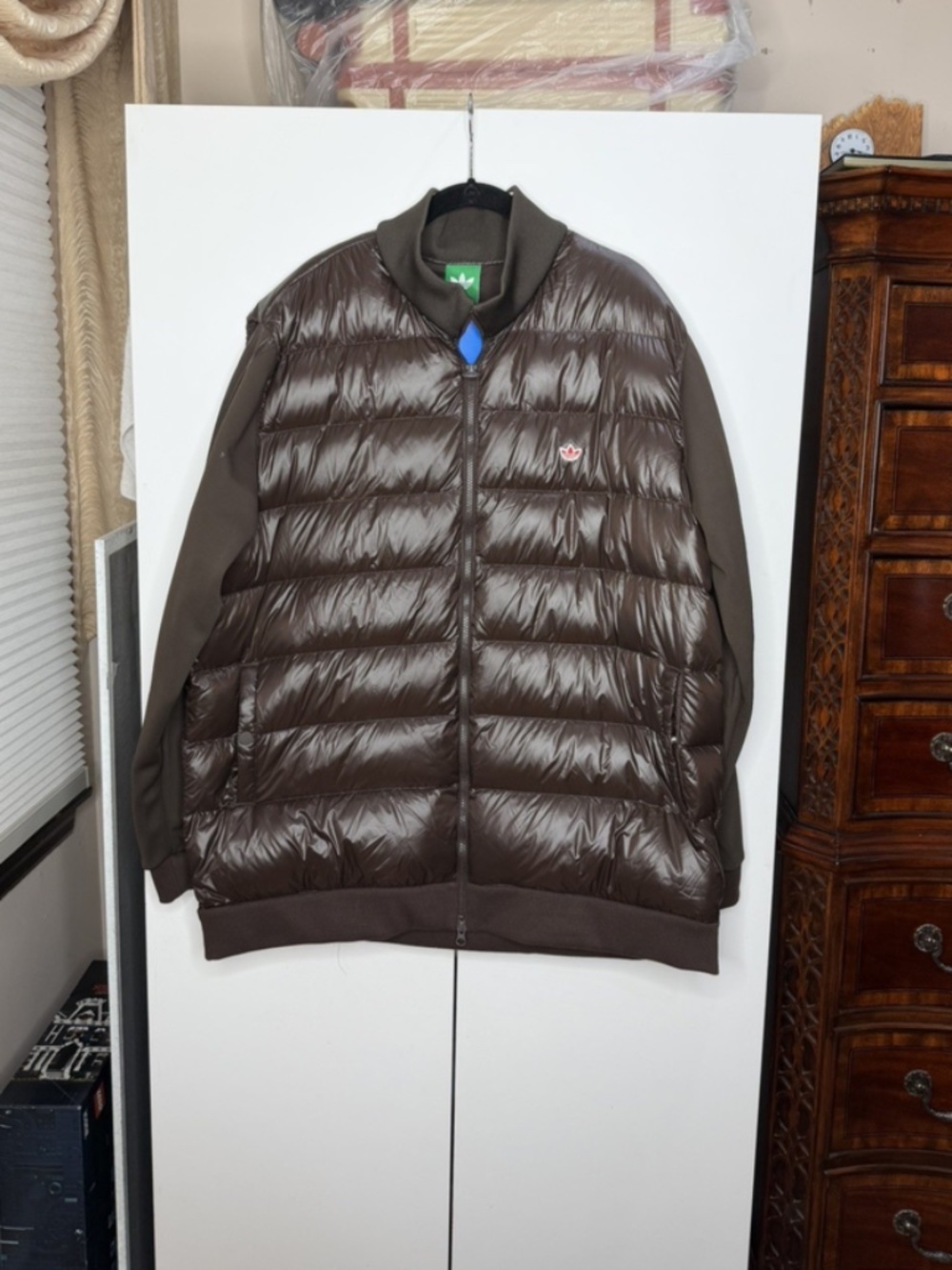 Adidas Originals Golf Down Puffer Jacket Brown Red Mens Size 2XL JN9727 NEW